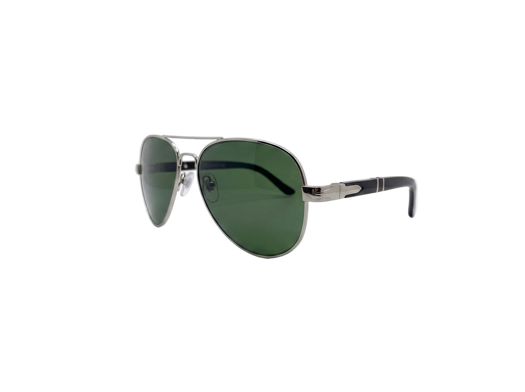 Persol - Classic Silver Aviator Sunglasses M - 1009