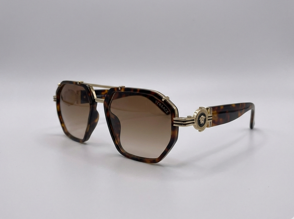 Versace - Tortoise Shell Navigators with Medusa Accent M - 1013