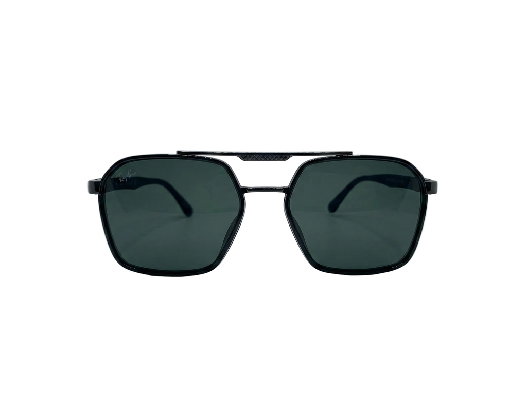 RayBan - Premium Black Textured Metal Sunglasses M - 1026