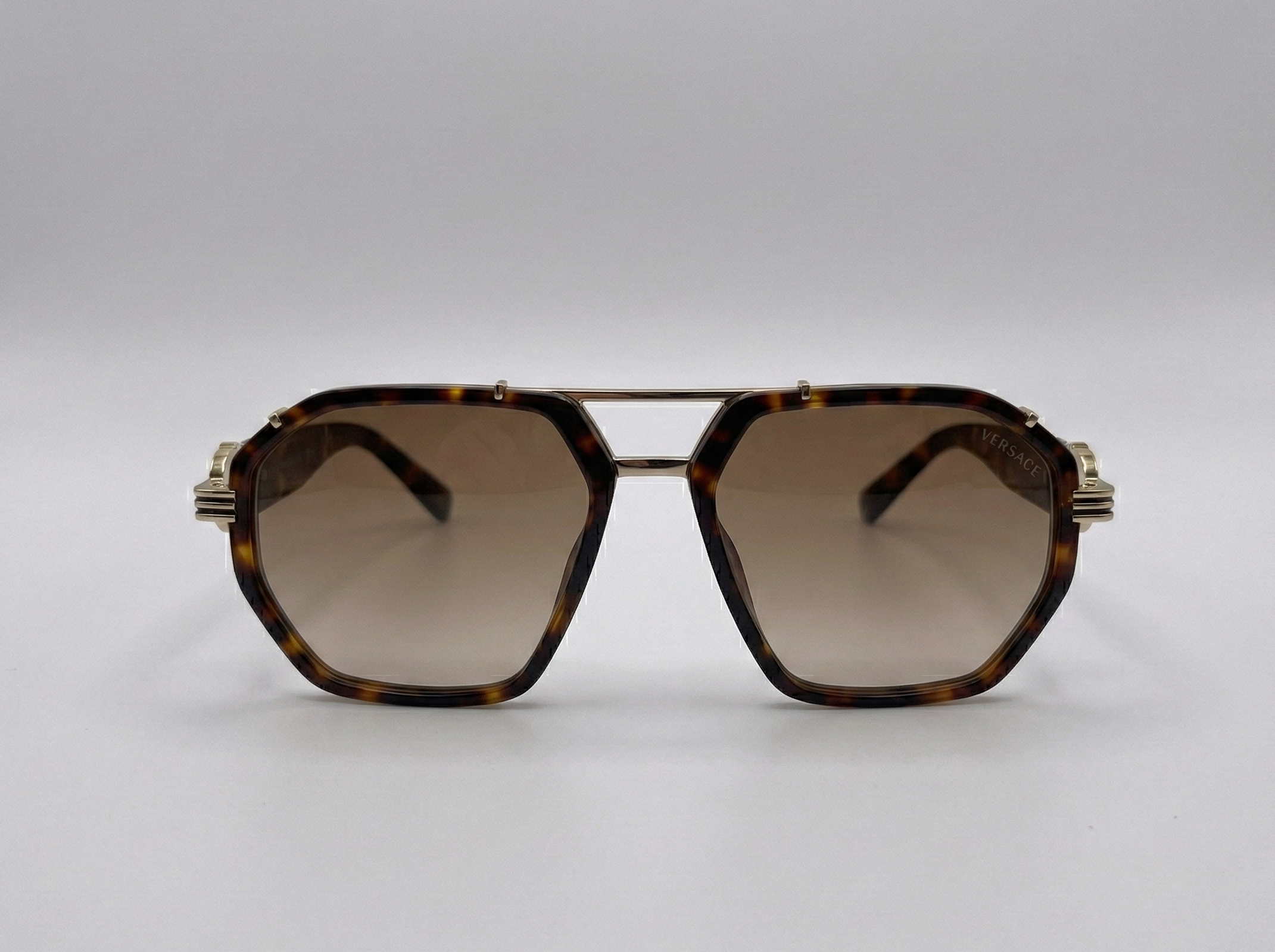 Versace - Tortoise Shell Navigators with Medusa Accent M - 1013