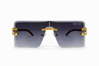 Sunway - Premium Rimless Gold Accent Sunglasses M - 1017