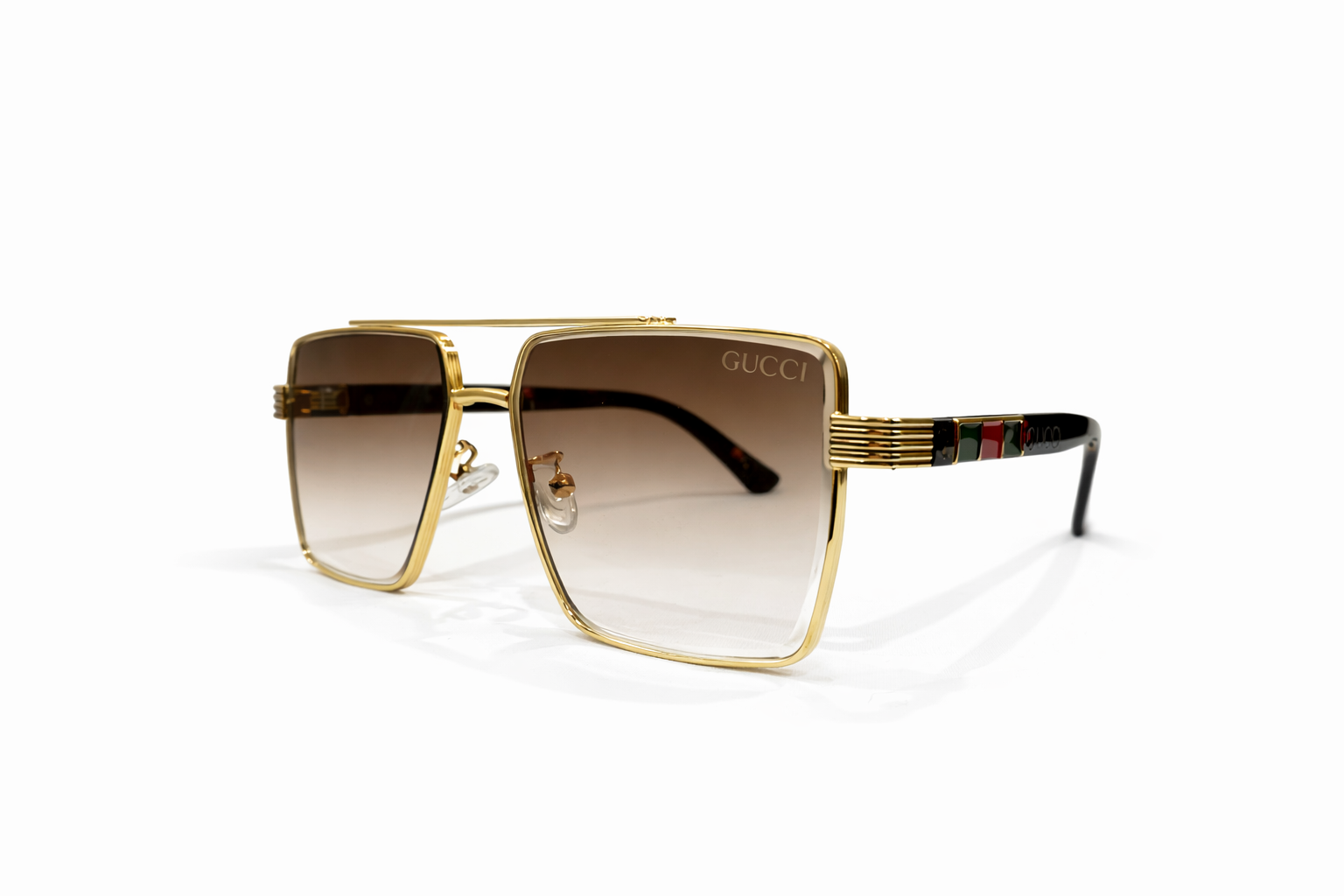 Gucci - Signature Stripe Square Sunglasses M - 1004