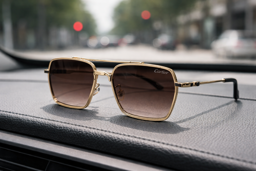 Cartier - Premium Square Navigator Sunglasses M - 1003