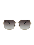 RayVerse - Elegant Gold Oversized Square Sunglasses W -1007