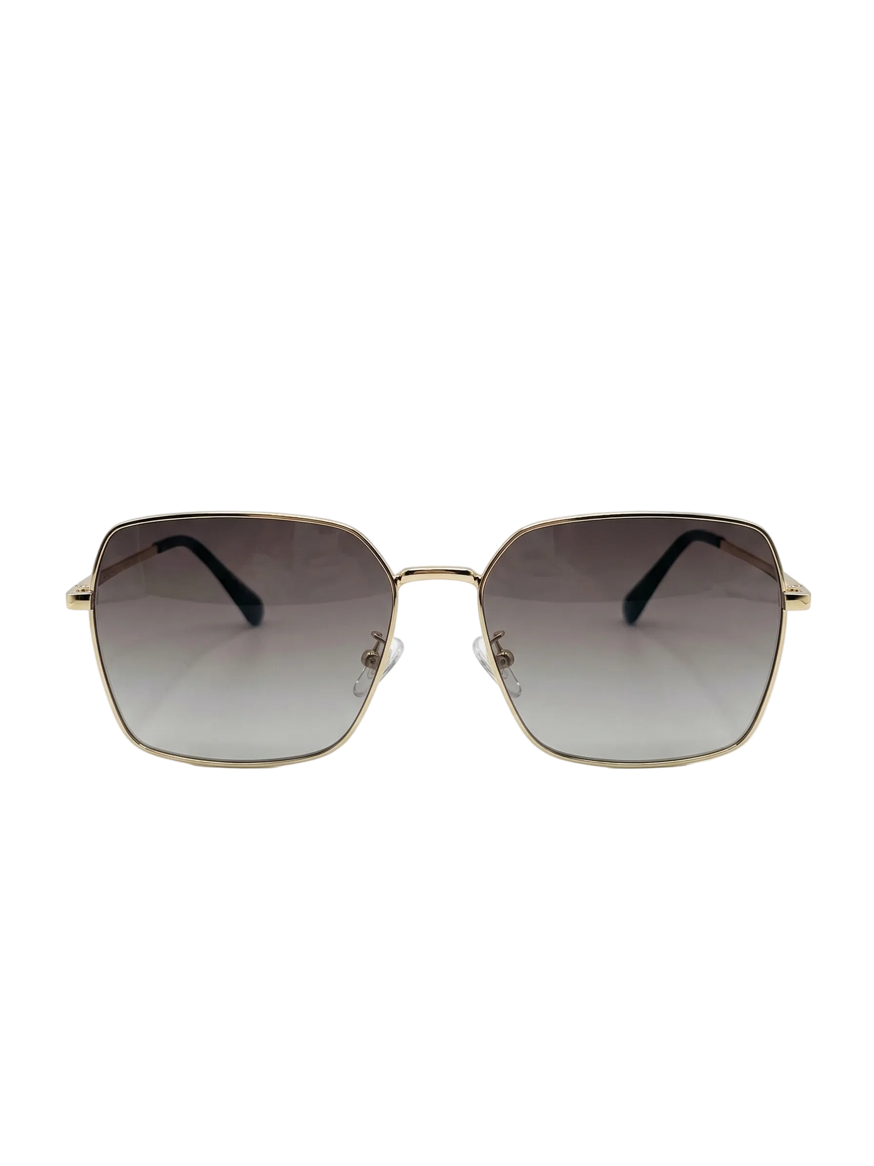 RayVerse - Elegant Gold Oversized Square Sunglasses W -1007