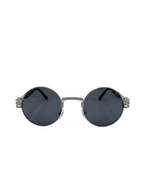 RayVerse - Vintage Silver Steampunk Round Sunglasses W - 1003