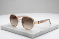 MIU _ Champagne Geometric Sunglasses MW - 1012