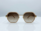 MIU _ Champagne Geometric Sunglasses MW - 1012