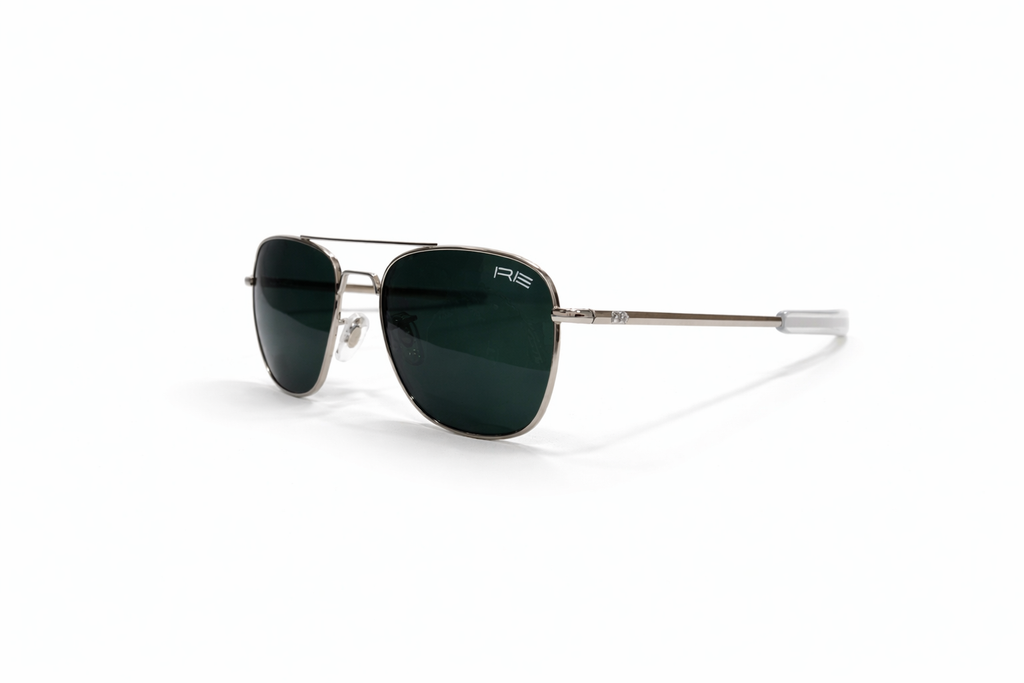 RE - Classic Silver Metal Aviators Sunglasses M - 1027
